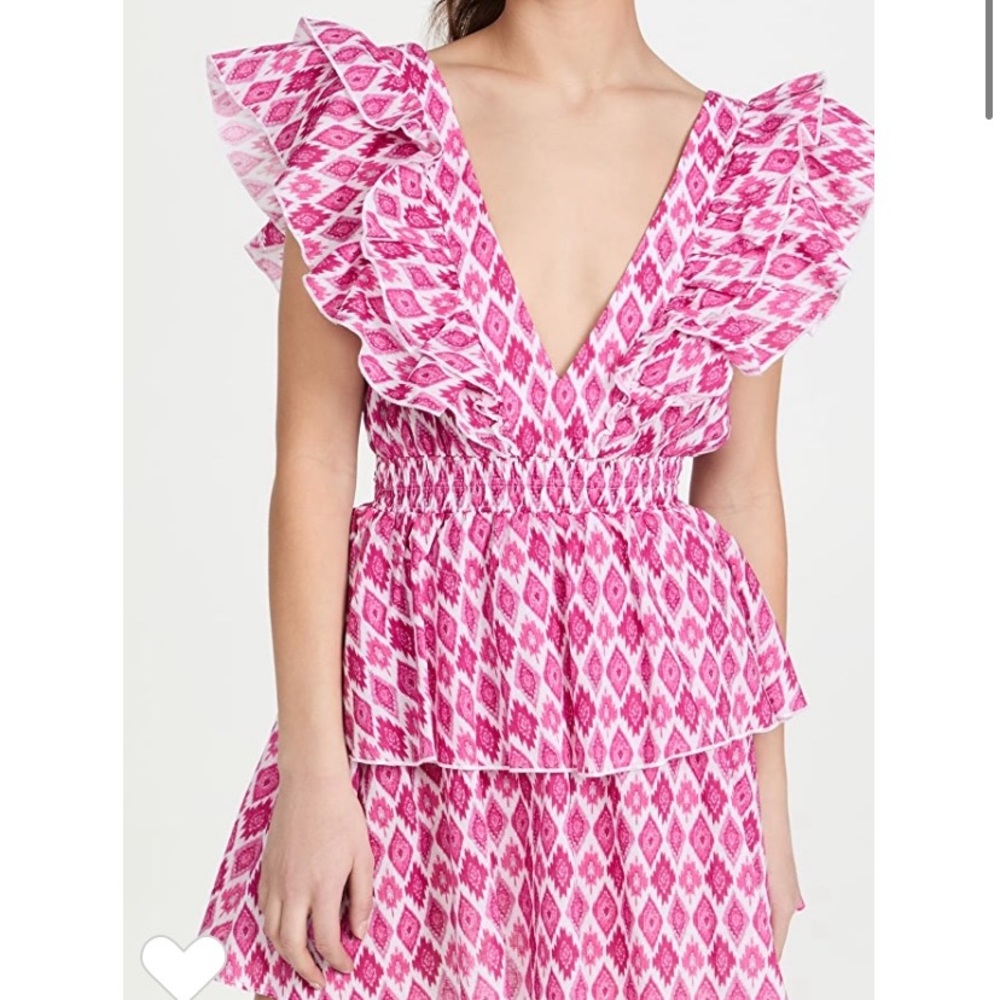 PINK AND WHITE SEMI DRESS